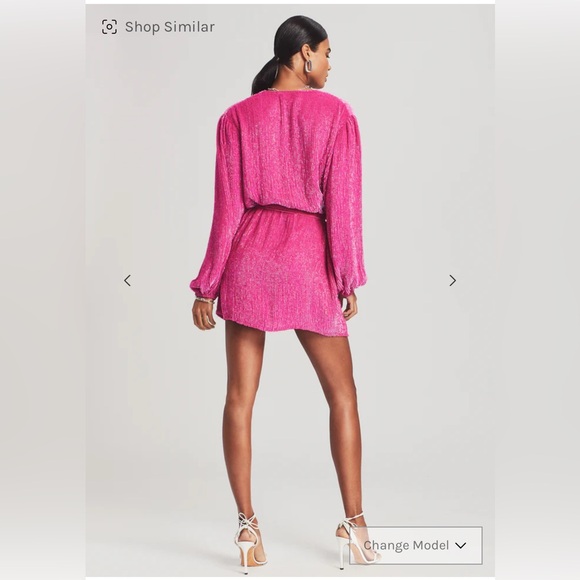 🎀 RETROFÈTE The Gabrielle Robe Dress Pink size Medium 🎀🎀🎀 - Picture 3 of 9